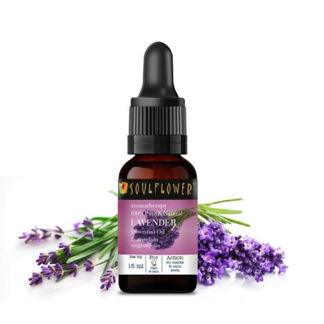 Buy Soulflower Lavender Essential Oil for Hair Nourishment, Face & Skin Care, Home Diffuser, Aromatherapy - 100% Pure, Organic and Natural Undiluted Oil, Ecocert Cosmos Organic Certified 15ml-Purplle