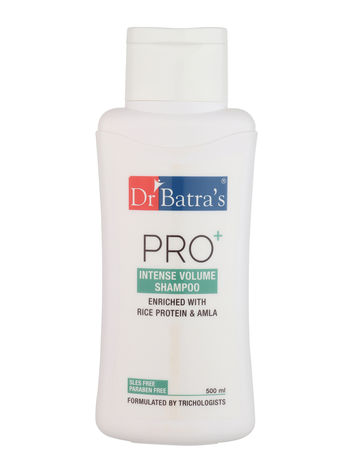 Buy Dr.Batra`s Pro+ Intense Volume Shampoo Enriched With Rice protein & Amla - 500 ml-Purplle