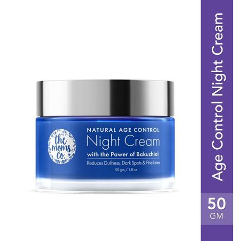 Buy The Moms Co. Natural Age Control Night Cream for Women| With Bakuchiol (Natural Retinol) & Niacinamide| Reduces Fine Lines & Wrinkles| Night Cream For Women Anti-Ageing- 50g-Purplle
