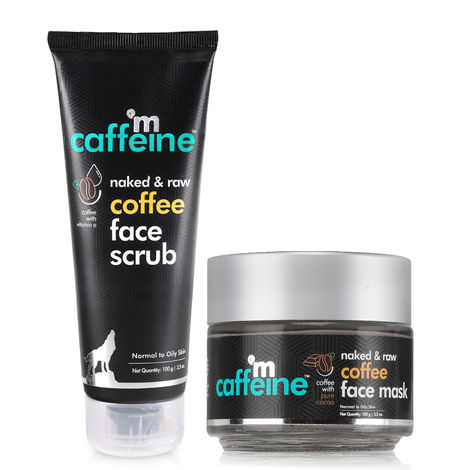 Buy mCaffeine Oil-Control Coffee Face Tan Kit | Blackheads Removal | Face Scrub, Face Mask/Pack | Oily/Normal Skin | Paraben & Mineral Oil Free 200 gm-Purplle