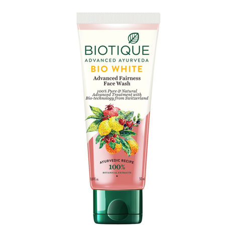 Buy Biotique Bio White Advanced Fairness Face Wash (50 ml)-Purplle