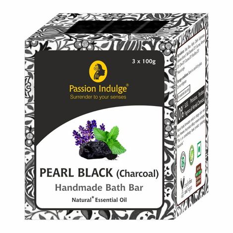 Buy Passion Indulge CHARCOAL CLAY Handmade Bath Bar Soap - 100GM Each ( PACK OF 3 )-Purplle