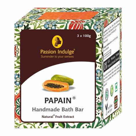 Buy Passion Indulge PAPAIN Handmade Bath Bar Soap - 100GM Each ( PACK OF 3 )-Purplle