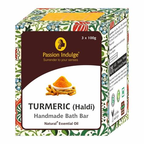Buy Passion Indulge TURMERIC Handmade Bath Bar Soap - 100GM Each ( PACK OF 3 )-Purplle