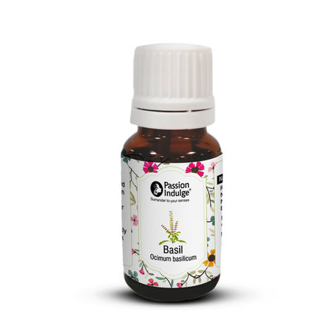 Buy Passion Indulge Basil Essential Oil for Radiance Skin, Improve Skin Tone, Increase Skin Luster - 10 ml-Purplle