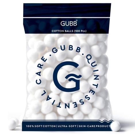 Buy GUBB White Cotton Balls For Makeup Removal (100 Pcs)-Purplle