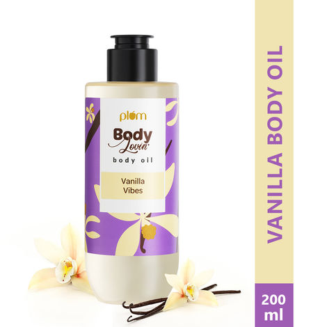 Buy Plum BodyLovin' Vanilla Vibes Body Oil | Intense Moisture & Instant Glow | Long Lasting Warm Vanilla Fragrance | Non-Greasy & Lightweight | Soft & Nourished Skin | For Dry To Very Dry Skin (200 ml)-Purplle