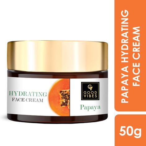 Buy Good Vibes Papaya Hydrating Face Cream | Moisturizing Glow | With Green Tea | No Parabens No Sulphates No Mineral Oil No Animal Testing (50 g)-Purplle