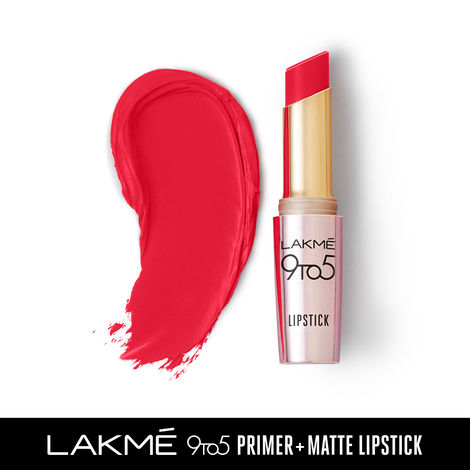 Buy Lakme 9TO5 Primer + Matte Lip Color MR1 Red Letter (3.6 g)-Purplle