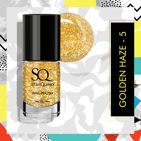 Buy Stay Quirky Baby You're Gold Nail Polish - Golden Haze - 5 (6 ml)-Purplle