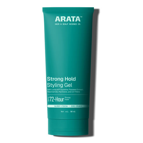 Buy Arata Hair Gel for Styling, Shaping, Strong Hold with Organic Flaxseed and Olive Extracts for Men/Women (50 ml)-Purplle