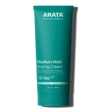 Buy Arata Natural Styling & Hold Hair Cream With Organic Flaxseed & Olive Oil | All-Natural, Vegan & Cruelty-Free | Styling & Hair Growth Formula For Men & Women (50 gm)-Purplle