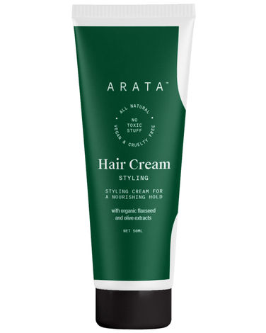 Buy Arata Natural Styling & Hold Hair Cream With Organic Flaxseed & Olive Oil | All-Natural, Vegan & Cruelty-Free | Styling & Hair Growth Formula For Men & Women (50 g)-Purplle
