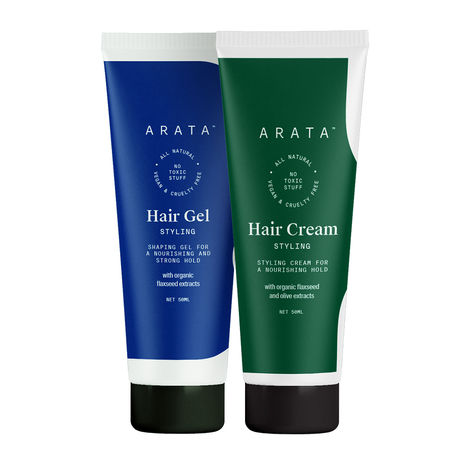Buy Arata Natural Hair Styling Combo with Hair Gel(50 ml) & Hair Cream(50 ml) for Men & Women-Purplle