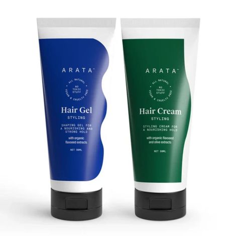 Buy Arata Natural Hair Styling Combo with Hair Gel(50 ml) & Hair Cream(50 ml) for Men & Women-Purplle