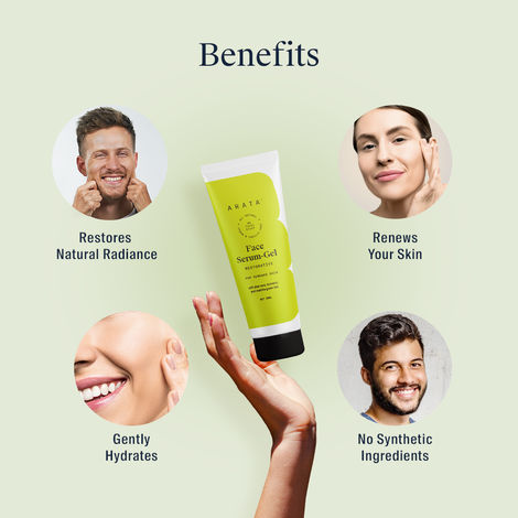 Buy Arata Natural Hydrating Face Serum Gel With Aloe Vera,Turmeric,Matcha  Green Tea & Glutathione For Combination To Oily Skin || All-Natural, Vegan  & Cruelty-Free || Restores & Renew Skin'S Natural Radiance (100