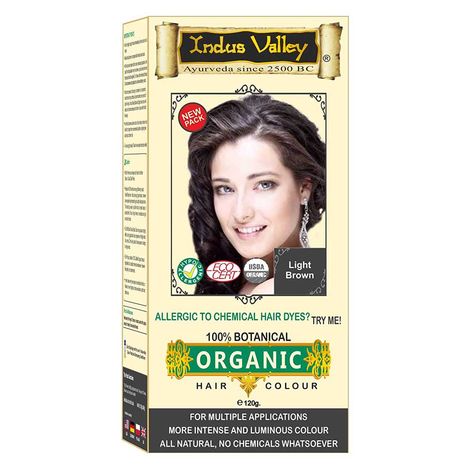 Buy Indus Valley 100% Botanical Light Brown Hair Color (120 g)-Purplle