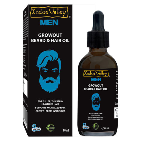 Buy Indus Valley Bio Organic Growout Beard & Hair Oil (60 ml)-Purplle