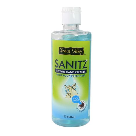 Buy Indus Valley instant hand cleaner sanitizer with aqua freshness- (500 ml)-Purplle
