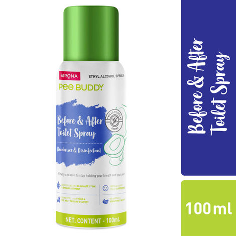 Buy PeeBuddy Ethanol IP Spray | Before and After Toilet Spray, Deodorizer and Disinfectant (100 ml)-Purplle