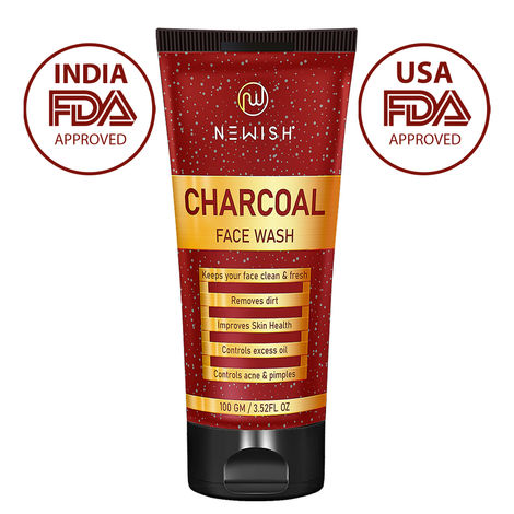 Buy Newish Anti Pollution Charcoal Face Wash for Daily Use (100 gm)-Purplle
