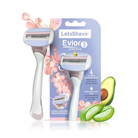 Buy LetsShave Evior 3 Sensitive - 3 Pcs-Purplle