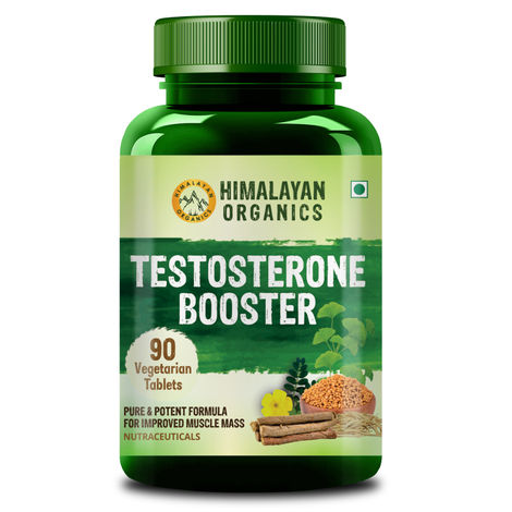 Buy Himalayan Organics Testosterone Booster | Supports Muscle & Energy Boost | With Vitamin D3, Magnesium, Zinc, Tribulus, Ashwagandha & Safed Musli | 90 Veg Tablets-Purplle