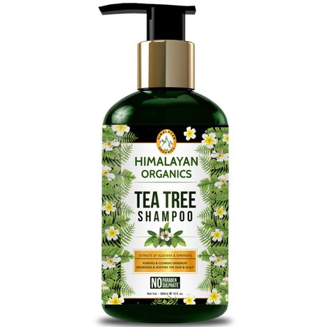 Buy Himalayan Organics Tea Tree Shampoo - Anti Dandruff - No Parabens & No Sulphate - 300 ml-Purplle