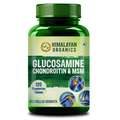 Buy Himalayan Organics Glucosamine HCL Chondroitin MSM with Boswellia | For Bone, Joint & Cartilage Support | 120 Tablets-Purplle