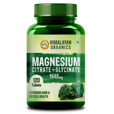 Buy Himalayan Organics Magnesium Complex Supplement with Magnesium Glycinate, Magnesium Citrate, Magnesium Oxide - 120 Veg Tablets-Purplle