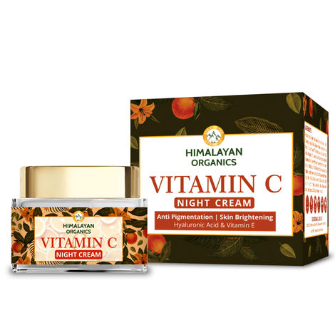 Buy Himalayan Organics Vitamin C Night Cream with Hyaluronic Acid | Anti Pigmentation & Skin Brightening, 50 ml-Purplle