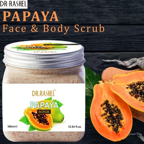 Buy Dr.Rashel Brightening Papaya Face and Body Scrub For All Skin Types (380 ml)-Purplle