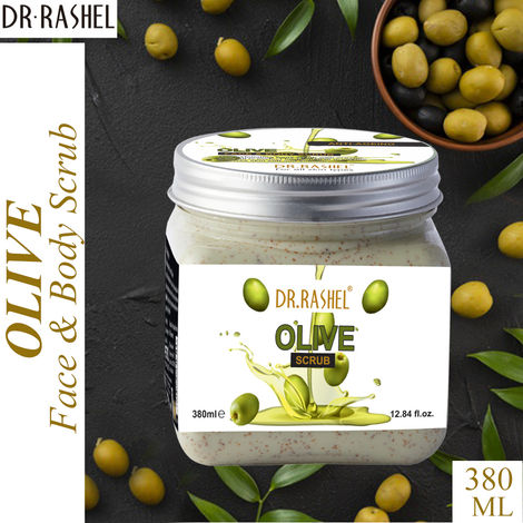 Buy Dr.Rashel Anti-Ageing Olive Face and Body Scrub For All Skin Types (380 ml)-Purplle
