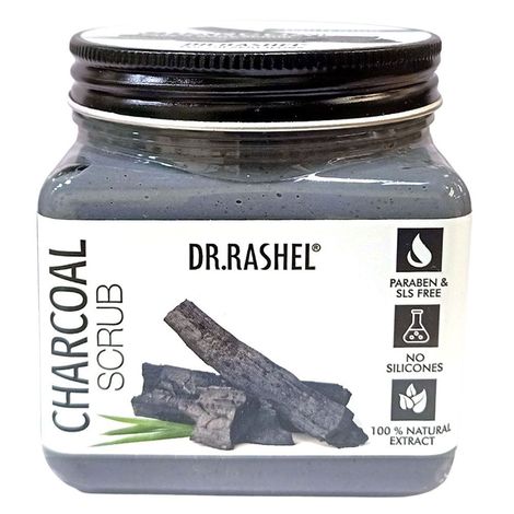 Buy Dr.Rashel Whitening Charcoal Face and Body Scrub For All Skin Types (380 ml)-Purplle