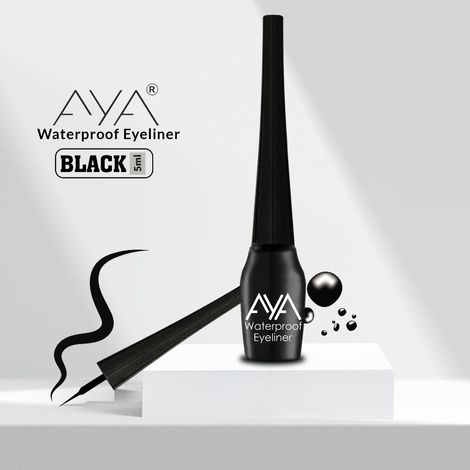 Buy AYA Waterproof Eyeliner, Black (5 ml)-Purplle