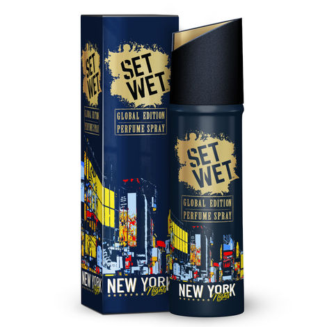 Buy Set Wet Global Edition New York Nights,No Gas Perfume Body Spray & Deodorant For Men (120 ml)-Purplle