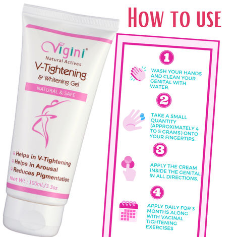 Buy Vigini 100% Natural Actives Vaginal V-Tightening Whitening Tight  Moisturizer Lubricant Gel (100 g) Online