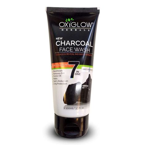 Buy OxyGlow Herbals Charcoal Face wash,100ml,Remove excess Oil,Reduce Spot-Purplle