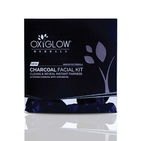 Buy OxyGlow Herbals Charcoal Facial Kit,63g,Deep clean,soothe,hydrate skin-Purplle