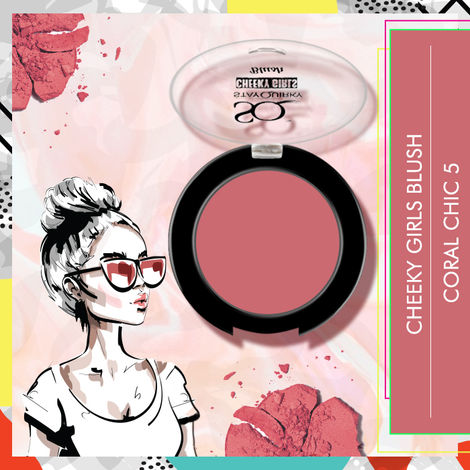 Buy Stay Quirky Cheeky Girls Blush| Blendable| Lightweight| SPF protection| Coral Chic - 05 (5.5.g)-Purplle