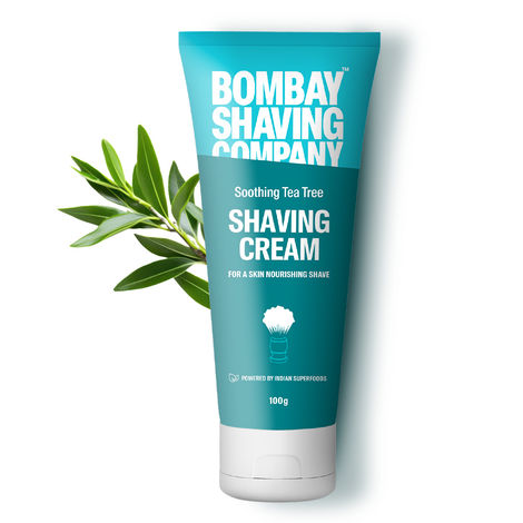 Buy Bombay Shaving Company Shaving Cream, 100 gm |Tea Tree oil, Aloe Vera and Menthol Extracts | Made in India-Purplle