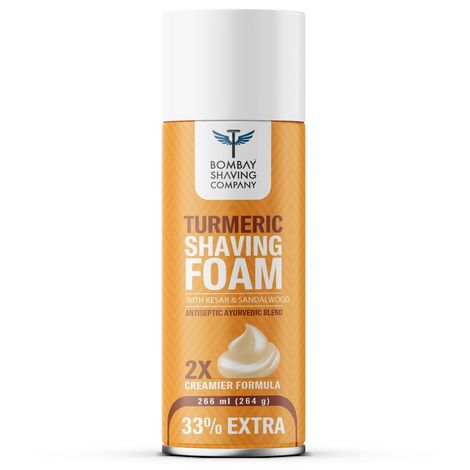 Buy Bombay Shaving Company Turmeric Shaving Foam, 266 ml (33% Extra) | Turmeric & Sandalwood-Purplle