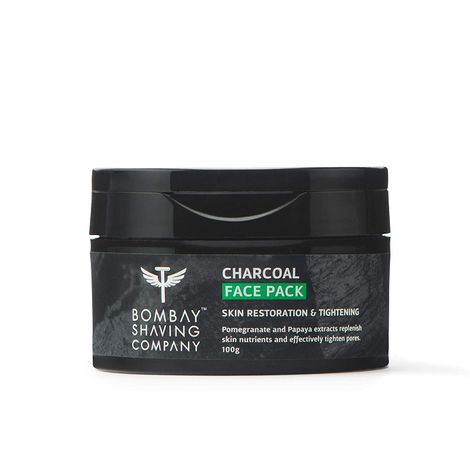 Buy Bombay Shaving Company Charcoal Face Pack, 100g | Anti-Pollution & Anti- Blackhead, No Parabens, Wash Off Face Mask, Black-Purplle