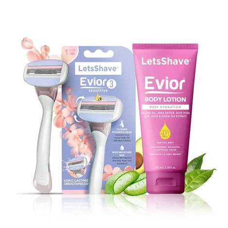 Buy LetsShave Evior 3 Manual Shaving Trial Kit - 3 Pcs-Purplle
