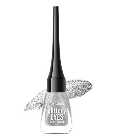Buy Ronzille Metallic Glitter Eyeliner- Silver (6 ml)-Purplle