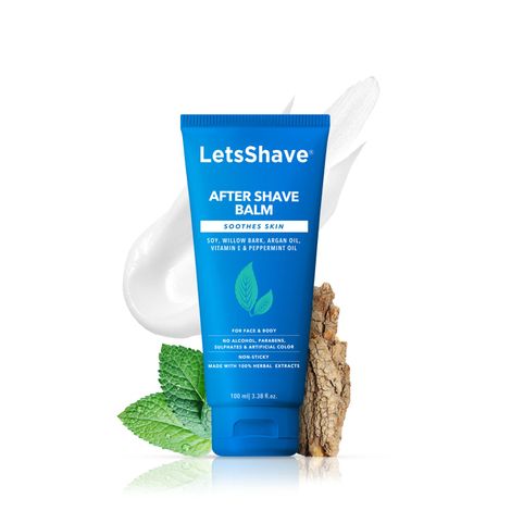 Buy LetsShave After Shave Balm - Agran & Willow Bark Extract Enriched (100 ml)-Purplle
