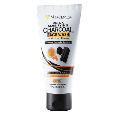 Buy Volamena Detox Clarifying Charcoal Facial Creamy Cleanser (100 ml)-Purplle