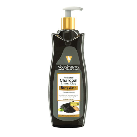 Buy Volamena Charcoal lime clay body wash (300 ml)-Purplle