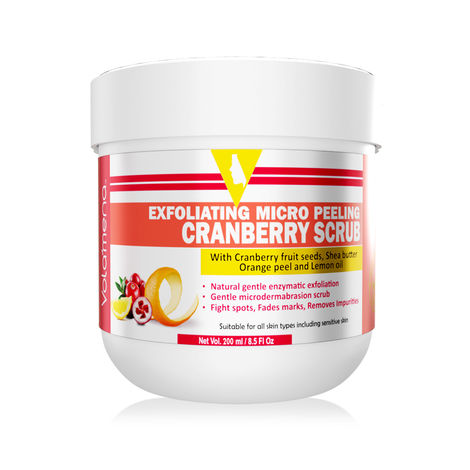 Buy Volamena Exfoliating Micro Peeling Cranberry scrub (200 ml) pack-Purplle