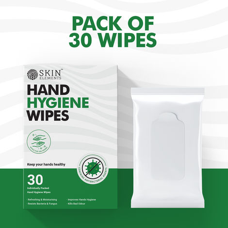 Buy Skin Elements Hand Hygiene Wipes With Aloe Vera Avoids Bacterial & Fungal  Infections (Pack of 30) Online | Purplle